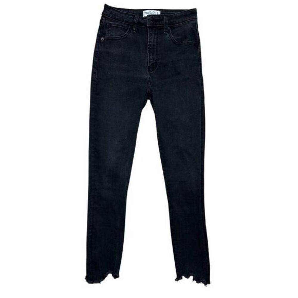 Abercrombie & Fitch Women's Super Skinny Ankle High Rise Jeans Size 26 Black